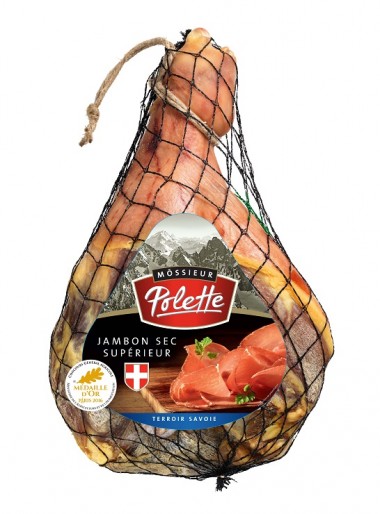 Jambon Sec du Morvan 18 mois avec Os 8,5kg sur support à Jambon