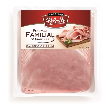 Format Familial Jambon cuit sans couenne