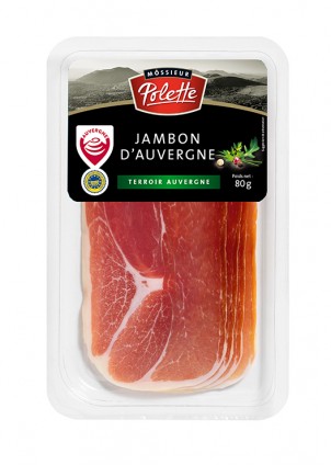 Jambon d'Auvergne IGP tranché